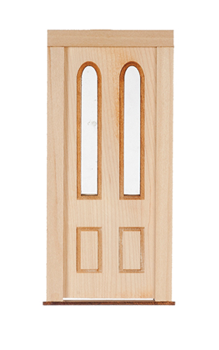 Dollhouse Miniature DOOR - 2 GLASS CUTOUTS